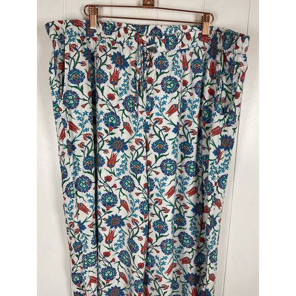 Tolani Collection 100% Viscose Wide Leg Ankle Length Floral Print Flowy Pants XL - Picture 5 of 8